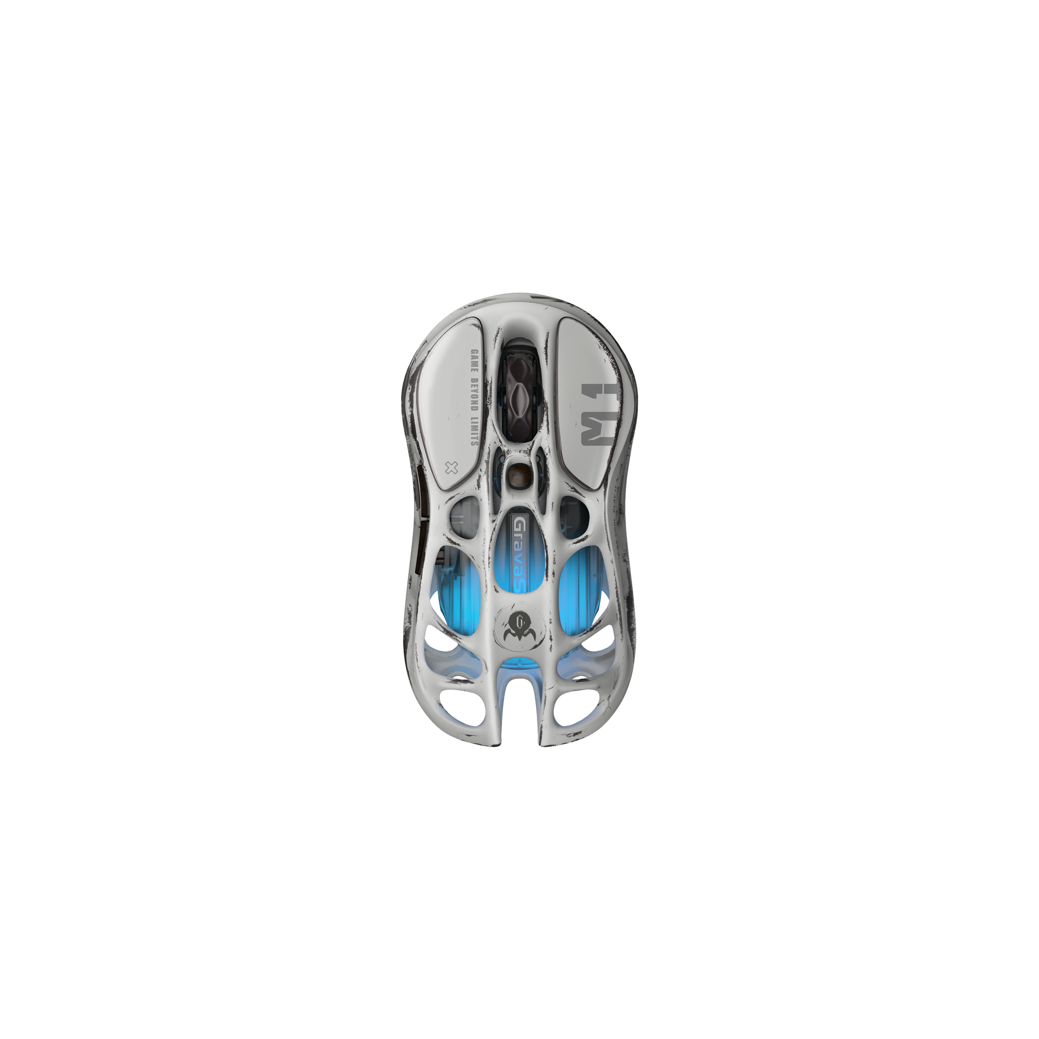 Mercury M1 Pro Wireless Gaming Mouse (Battle Worn Edition - Silver Mist)