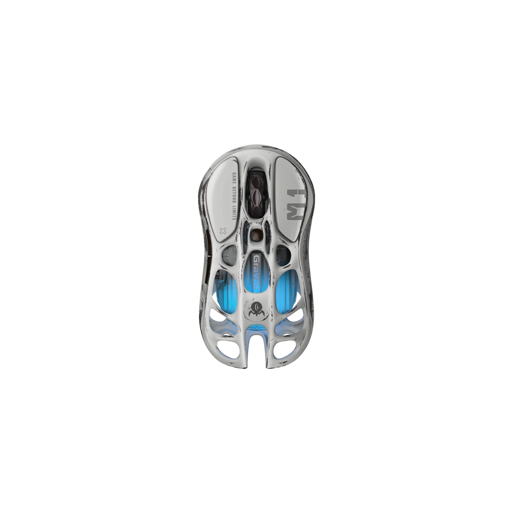 Mercury M1 Pro Wireless Gaming Mouse (Battle Worn Edition - Silver Mist)