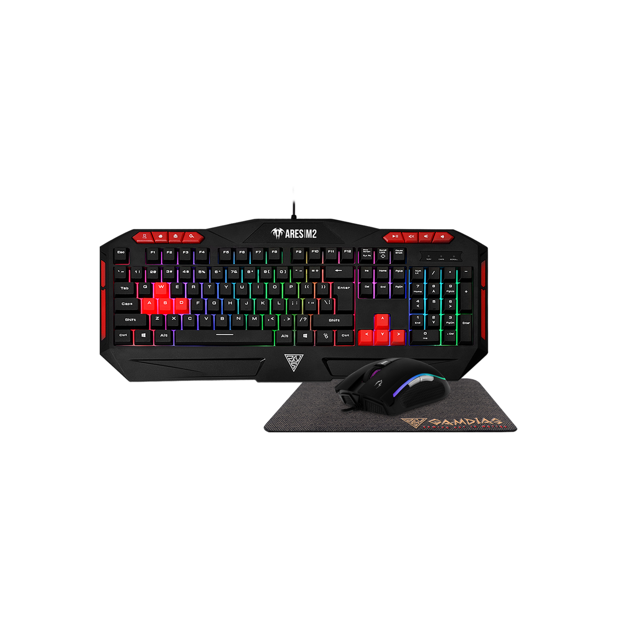 Gamdias ARES M2 - 3 in 1 Gaming Combo (ARES/M2+ Zeus/E2) Wired Keyboard & Wired Optical Mouse