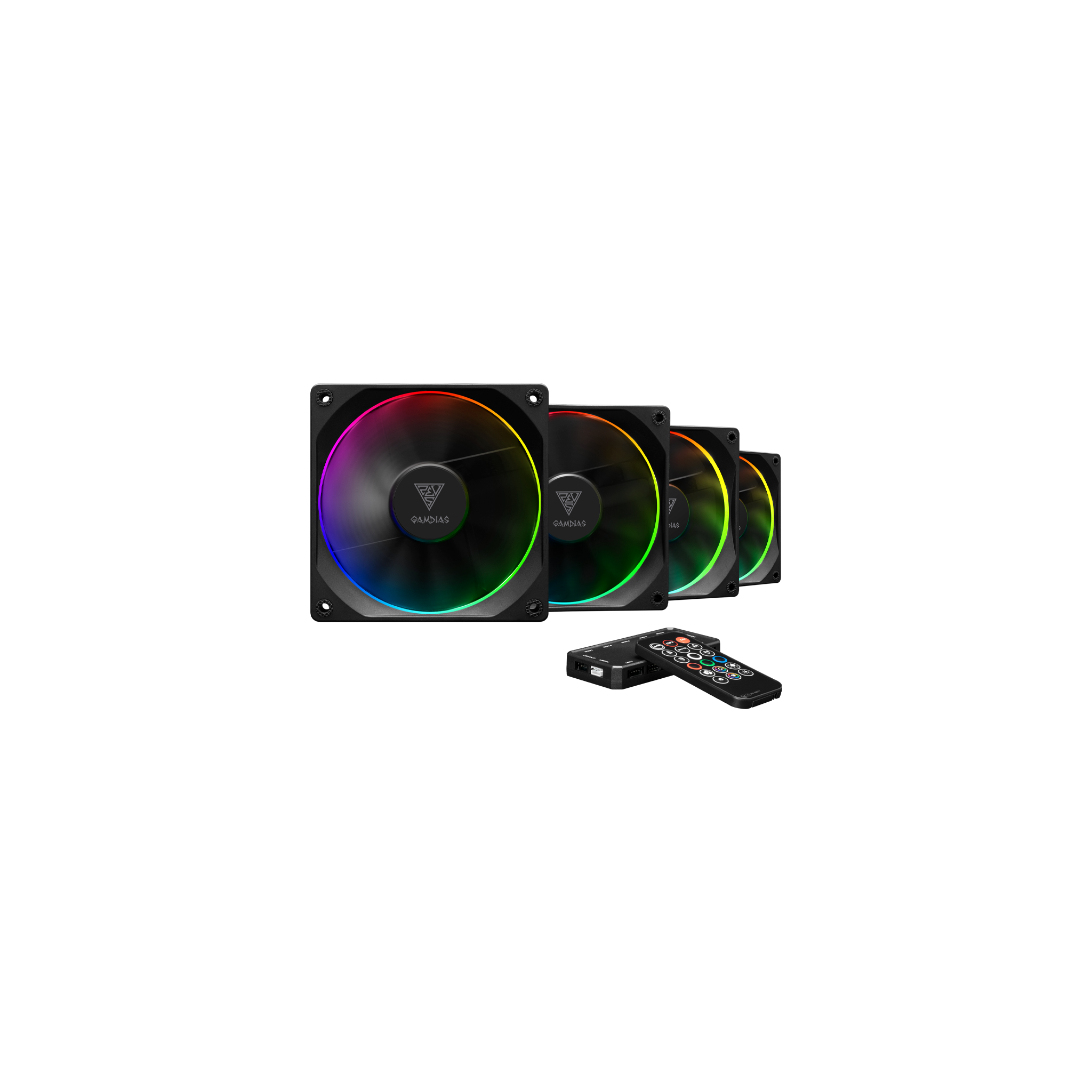 Gamdias Aeolus M3-1204R (4-Pack Combo Case Fan)