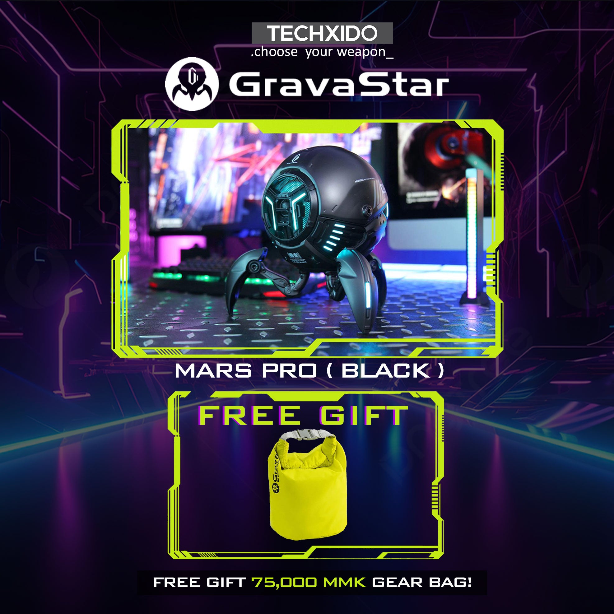 GravaStar Mars Pro Bluetooth Speaker (Black)