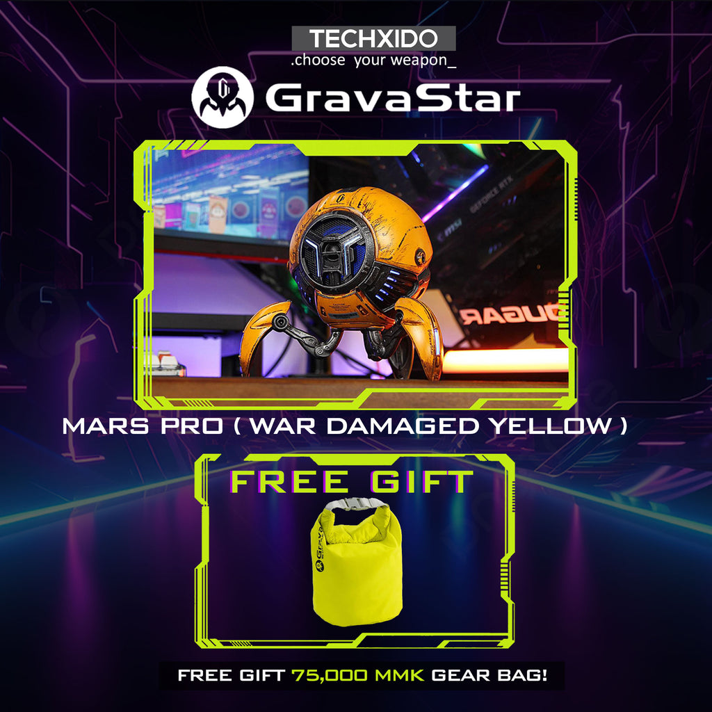 GravaStar Mars Pro Bluetooth Speaker (War Damaged Yellow)