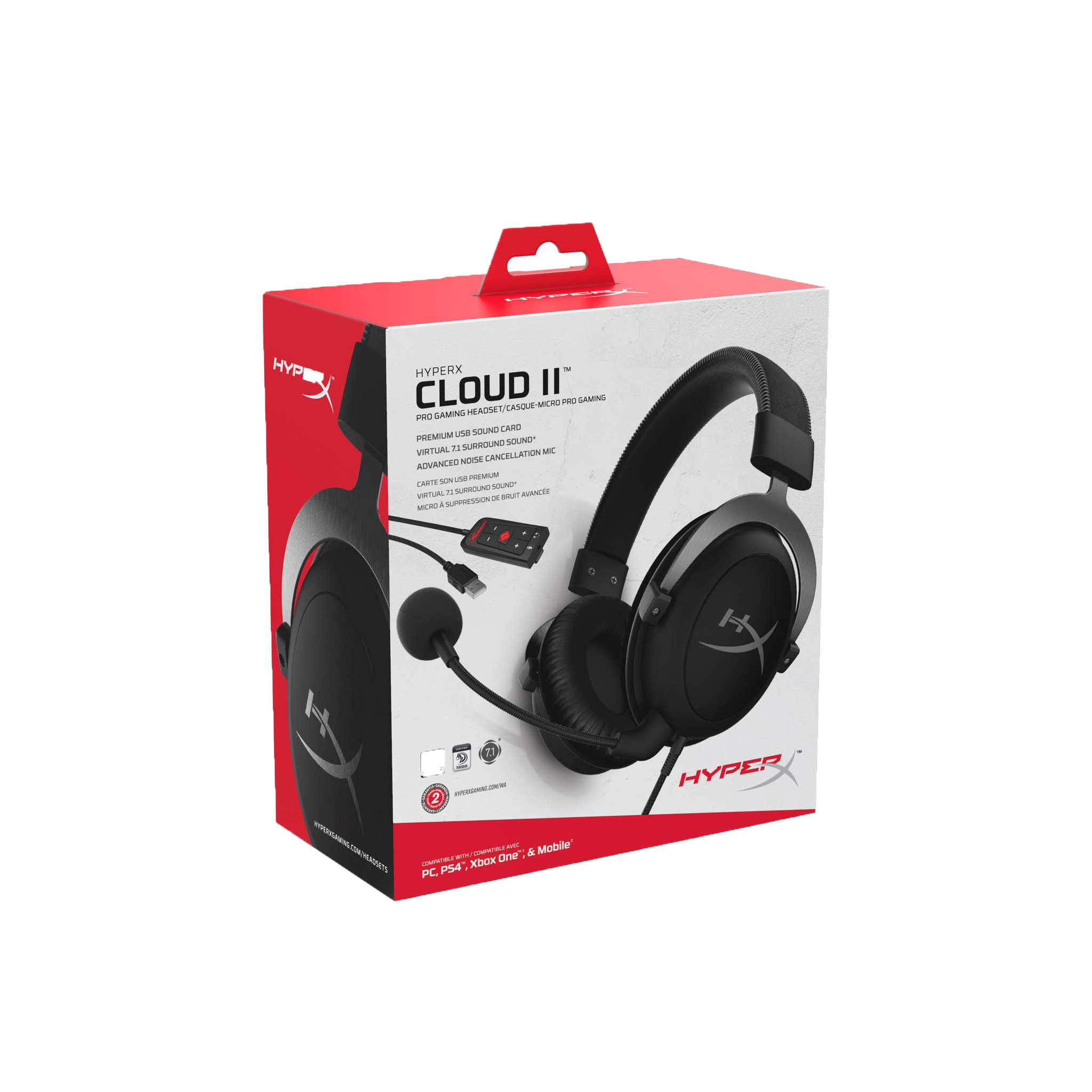 HyperX Cloud II Gunmetal Gaming Headset - 7.1 Surround Sound