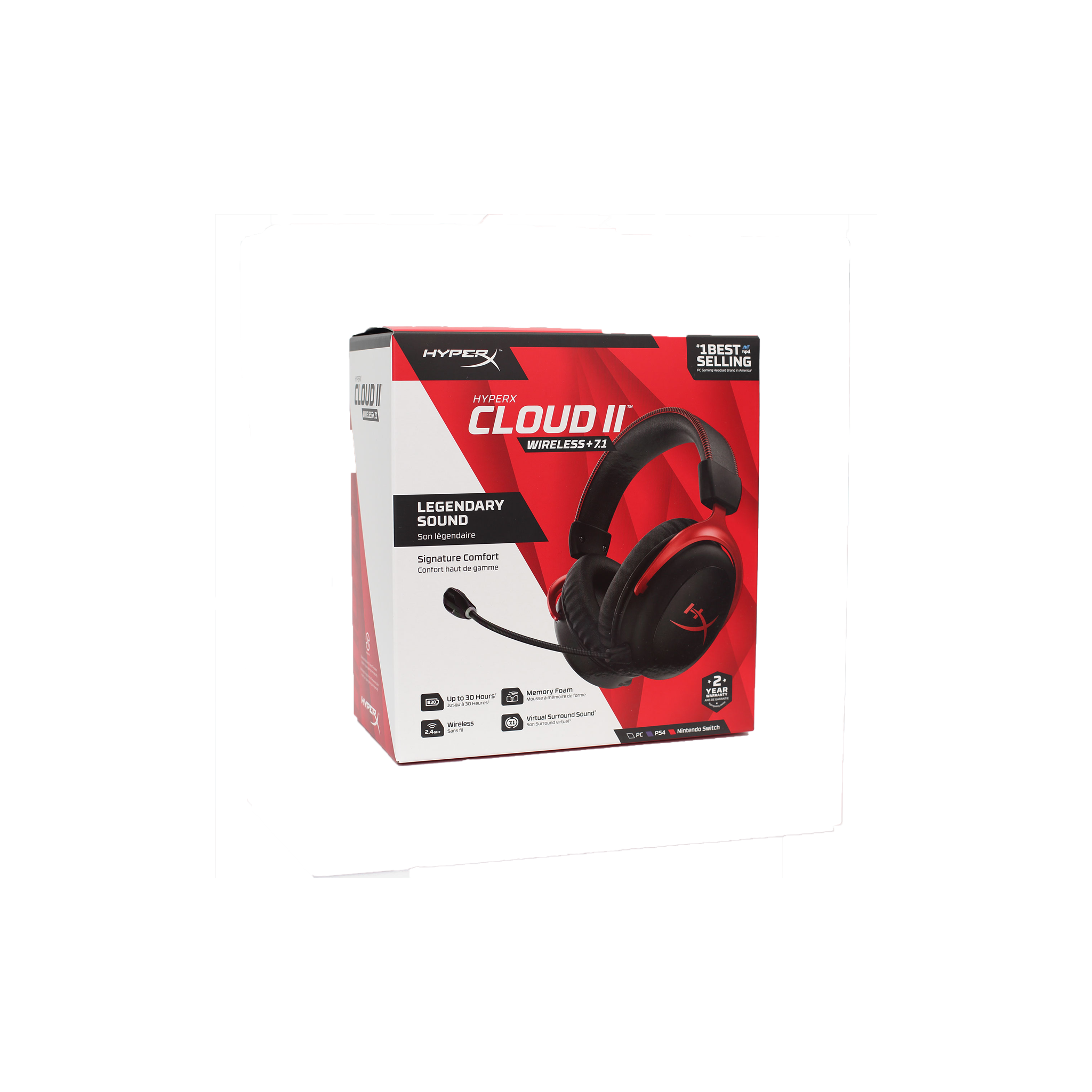 HyperX Cloud II Wireless Gaming Headset (Black-Red)