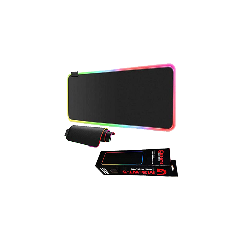 G MS WT-5 RGB Colorful LED Light Soft Large Gaming Mouse Pad