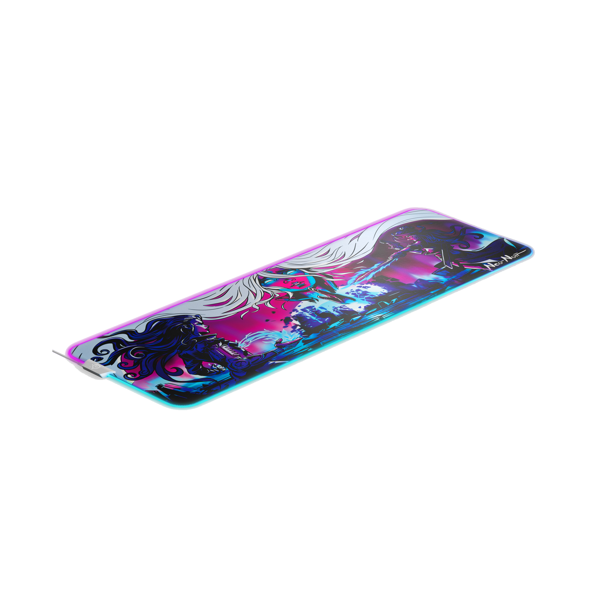 Steelseries QCK Prism - Neo Noir Limited Edition Cloth RGB Gaming Mouse Pad XL