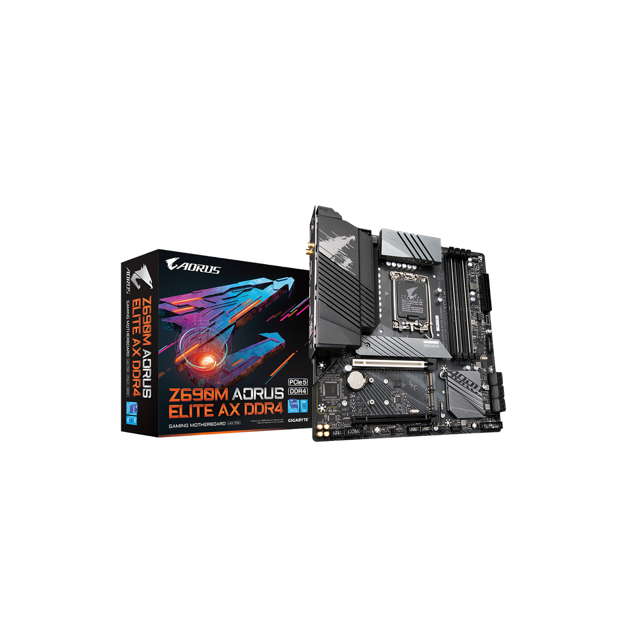 Gigabyte Z690M Aorus Elite AX DDR4 - Intel Z690 DDR4 Micro ATX Motherboard