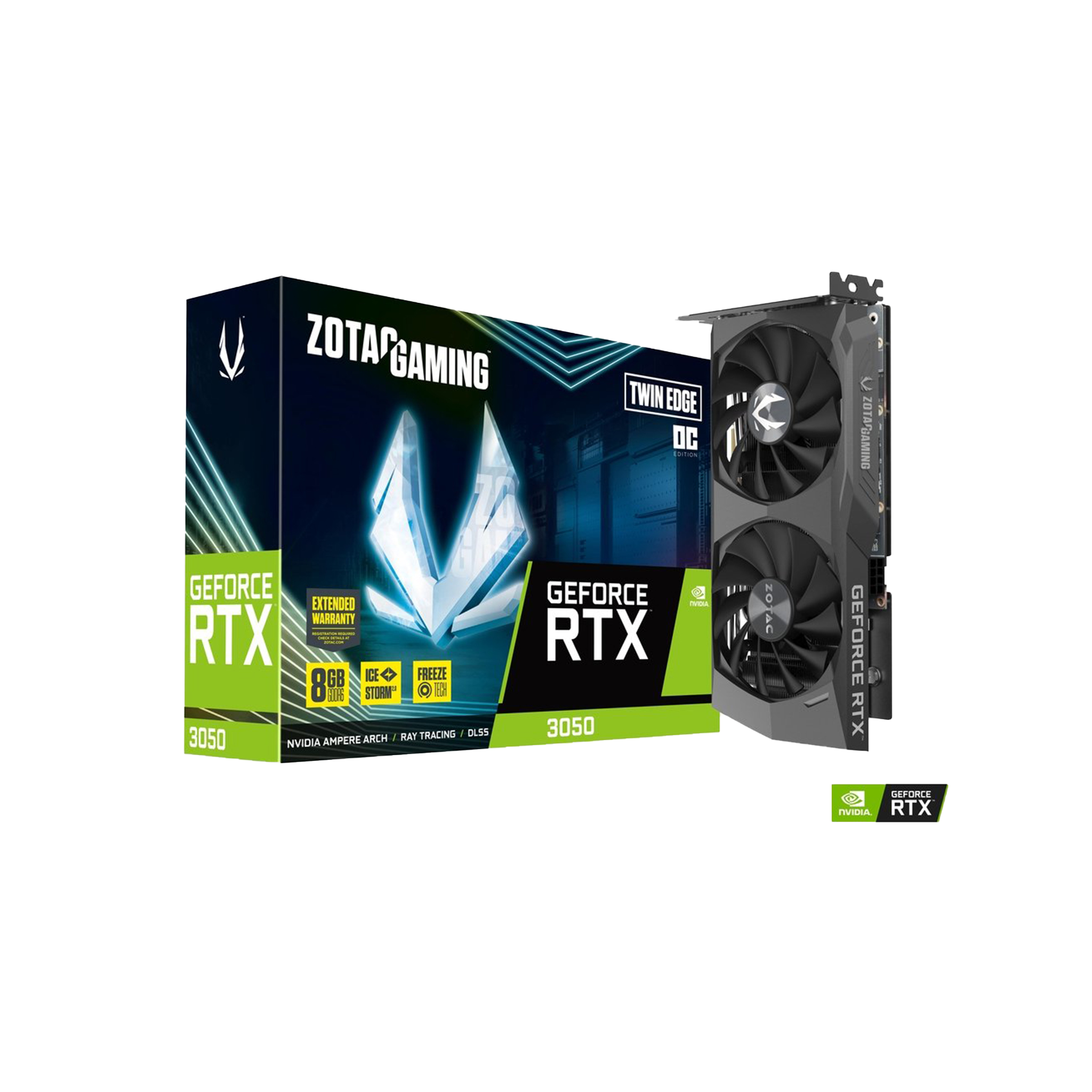 Zotac Geforce RTX 3050 Twin Edge LHR 8GB GDDR6 PCI-Express Graphics Card